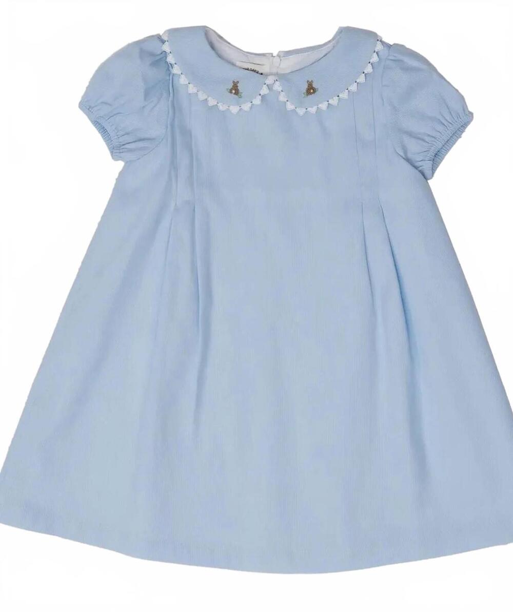 NEW THE OAKS APPAREL girl's paige bunny dress in blue